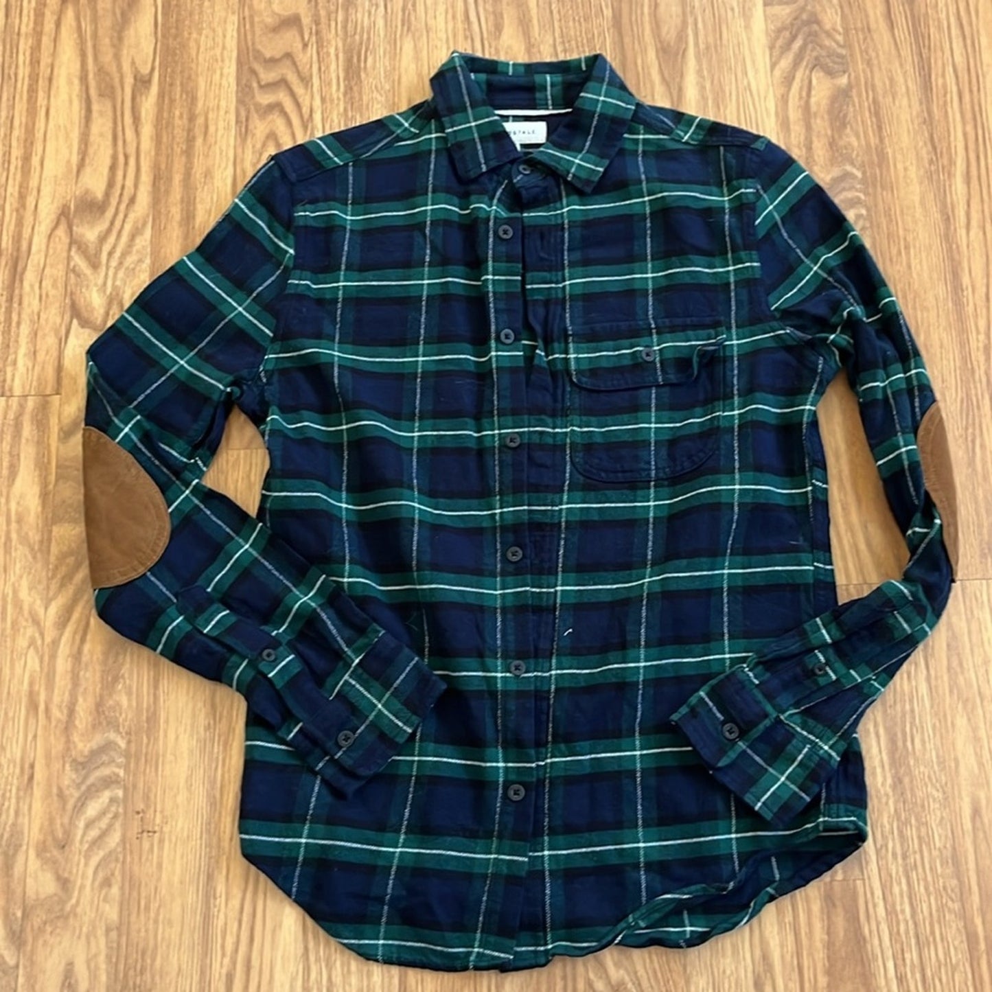 Happy St. Patricks Day Flannel Shirt upcycled unisex Size XS X-Small