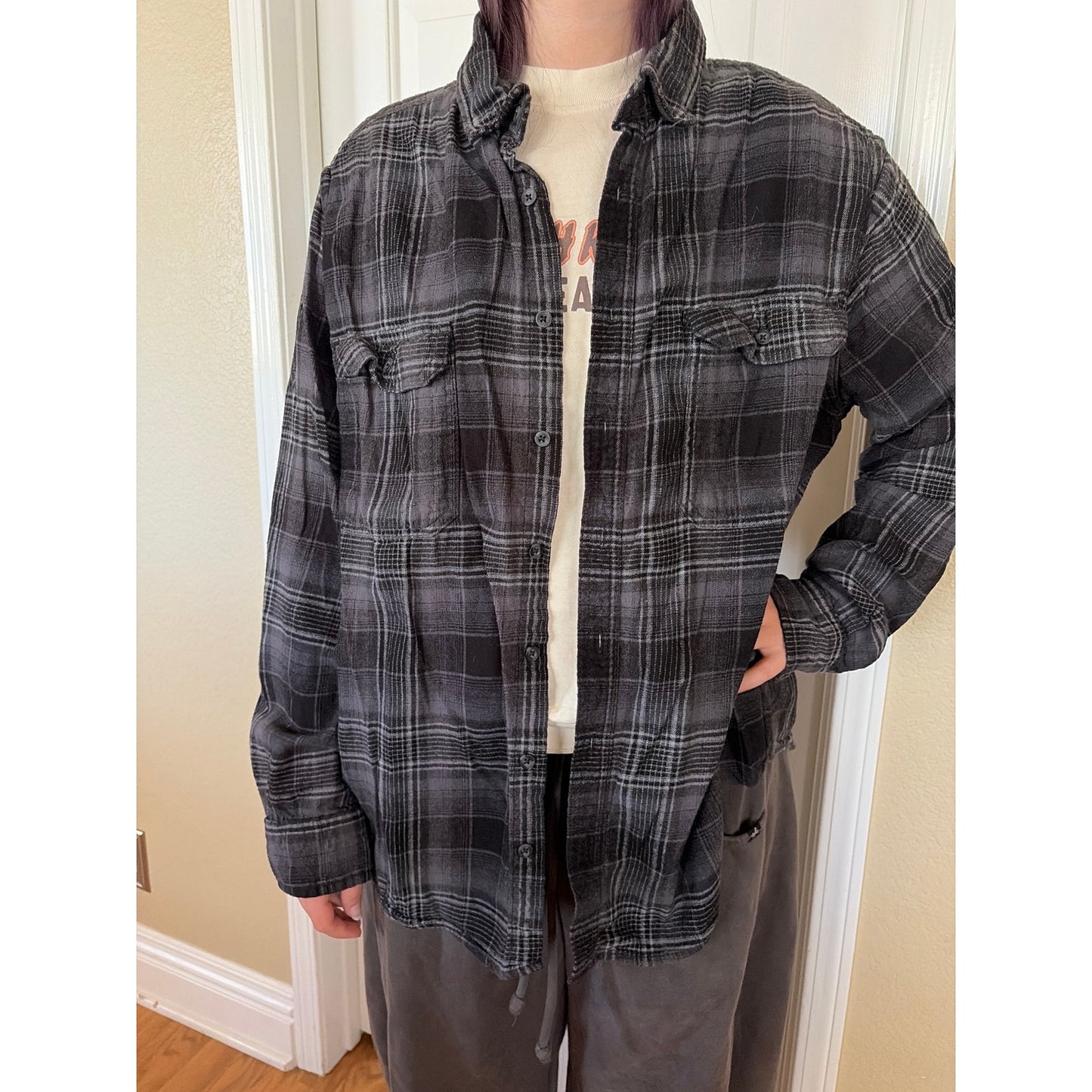 Soundgarden Upcycled Flannel Shirt Unisex Size 2XL