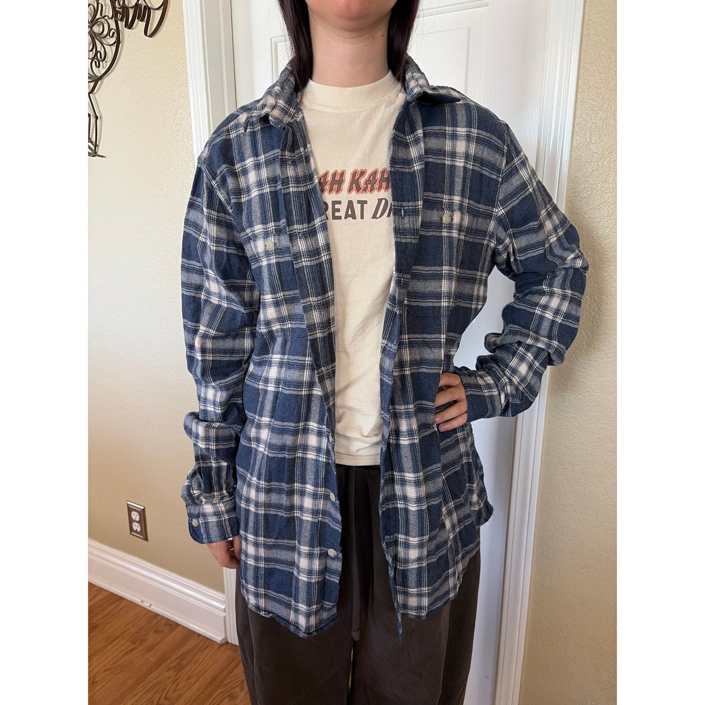 Black Sabbath Upcycled Flannel Shirt Unisex Size Large L