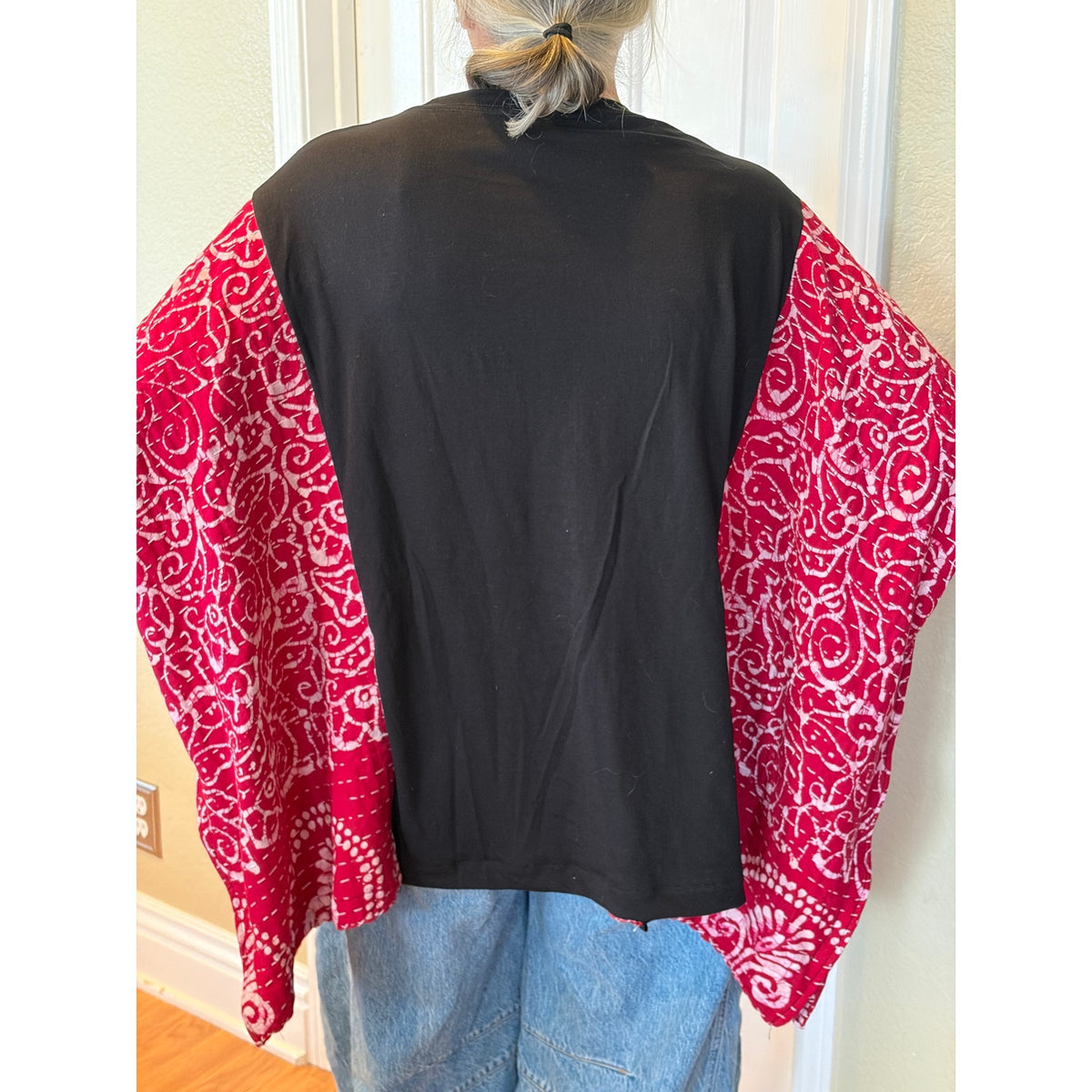 USA 250 Bling Upcycled Kantha Tunic Top Shirt OS Handmade