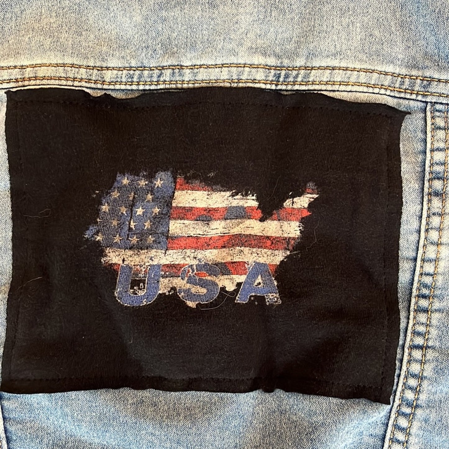 GapKids USA Jean Jacket upcycled reworked Size Small