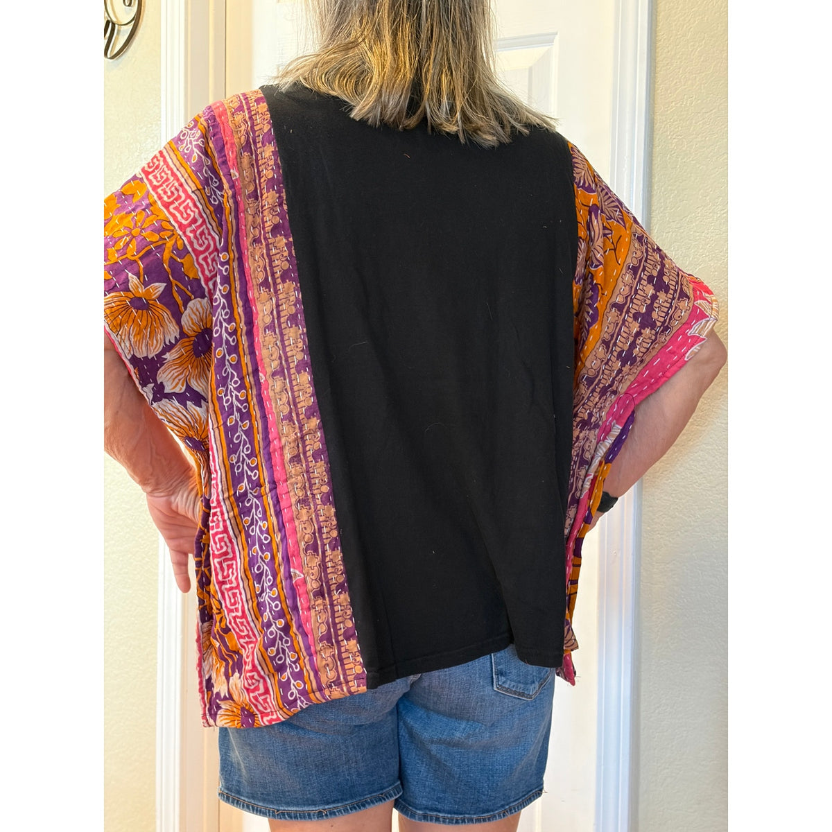 Prince Purple Rain Upcycled Kantha Tunic Top Shirt OS Handmade