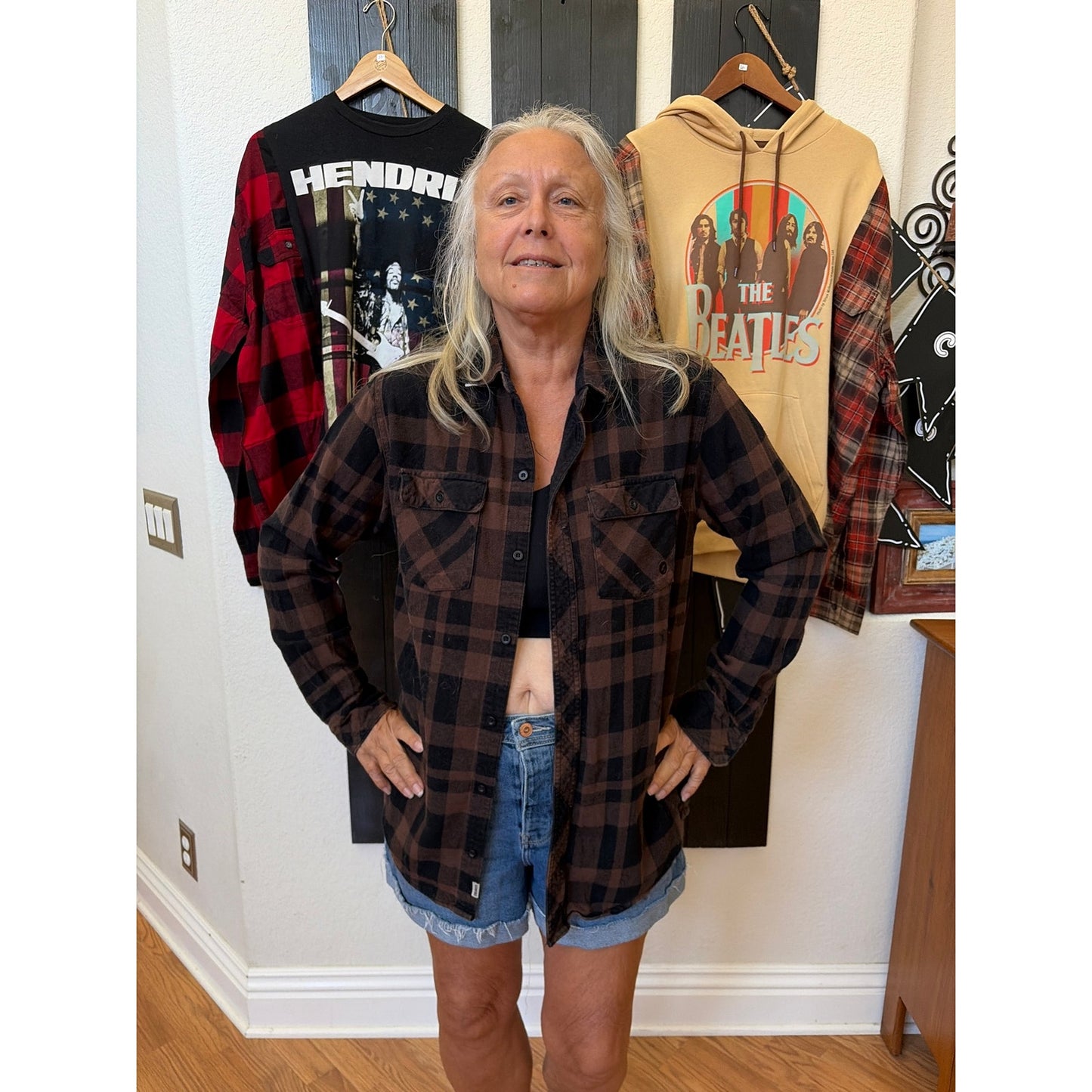 MLB San Diego Padres Upcycled Flannel Shirt Unisex Large L