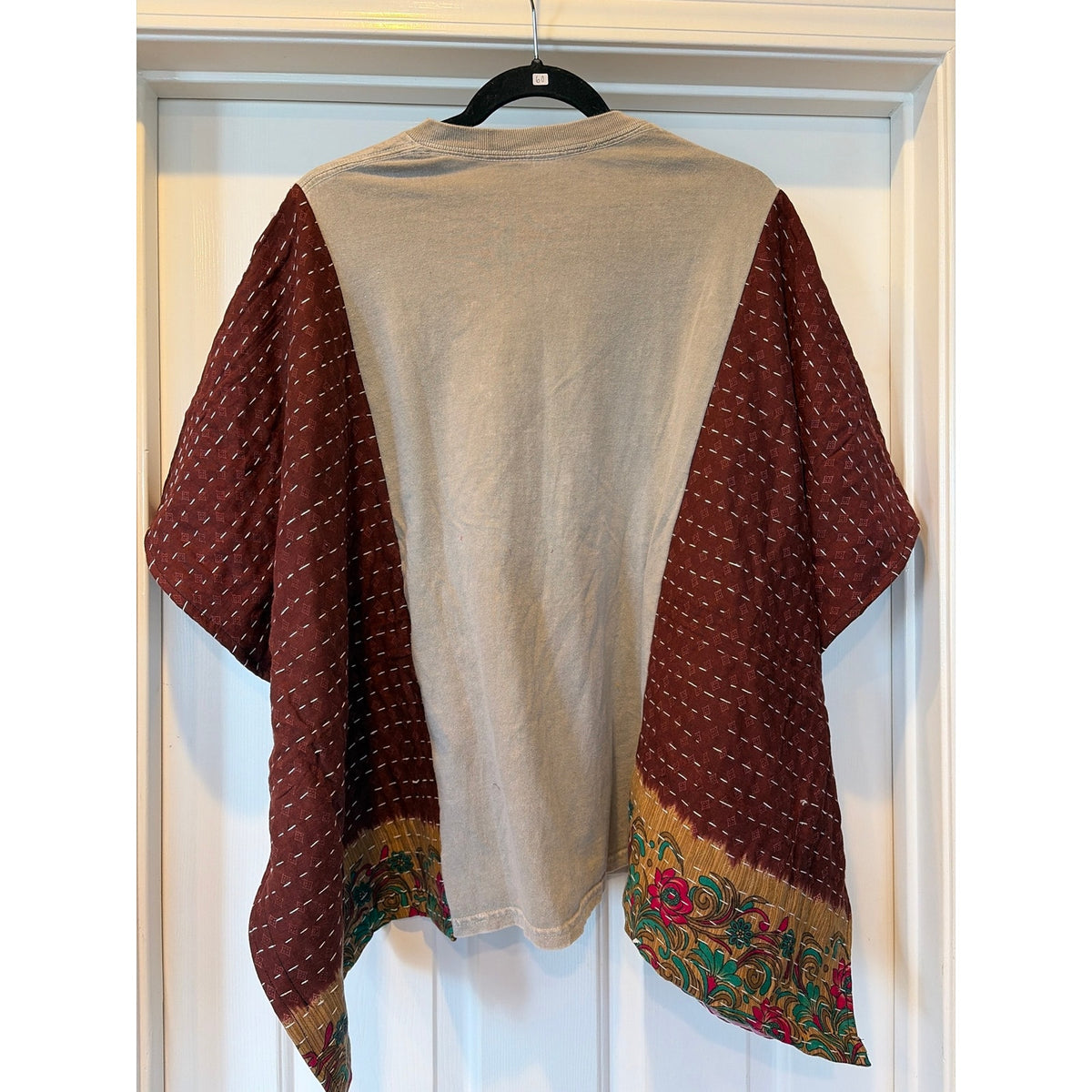 Chris Stapelton Upcycled Kantha Tunic Top Shirt OS Handmade Hippie Boho