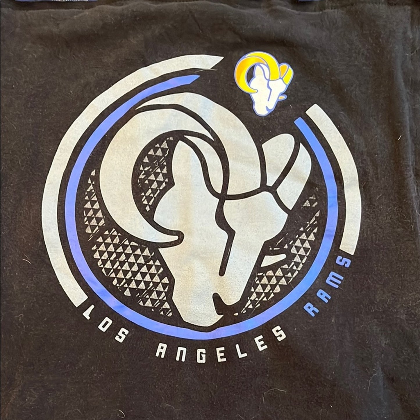 Los Angeles Rams NFL Flannel Shirt upcycled unisex size 3XL
