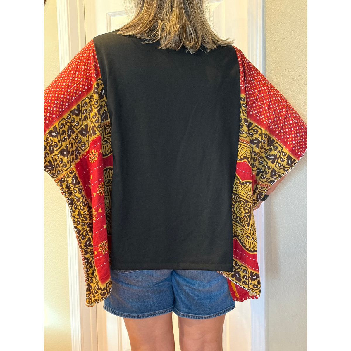 Stevie Nicks Upcycled Kantha Tunic Top Shirt OS Handmade Boho