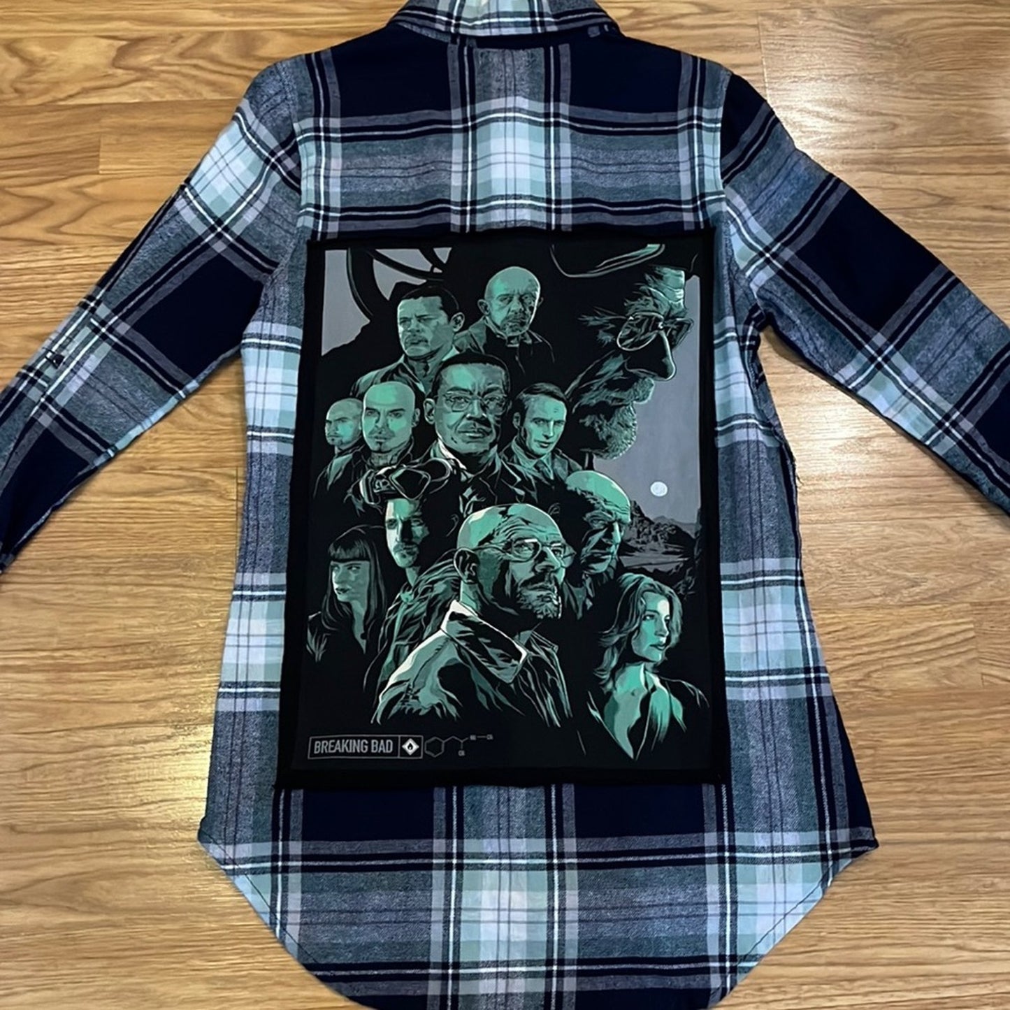 Breaking Bad Flannel shirt Upcycled Size Small