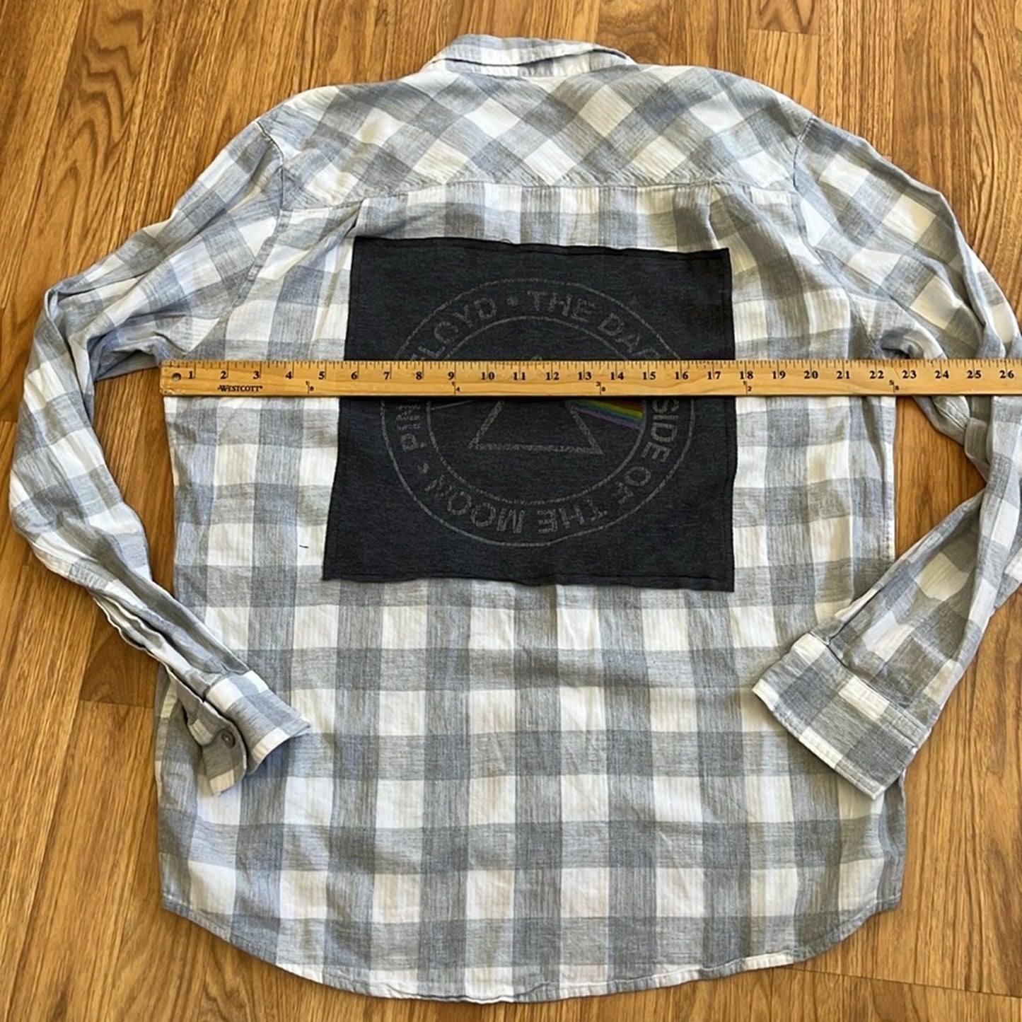 Pink Floyd Flannel Shirt upcycled one of a Kind Unisex Large