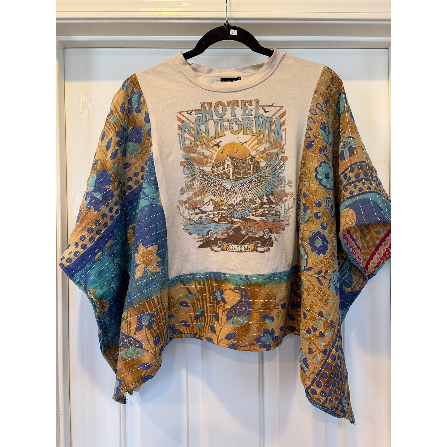 Hotel California Kantha Tunic Top Shirt OS Handmade Boho