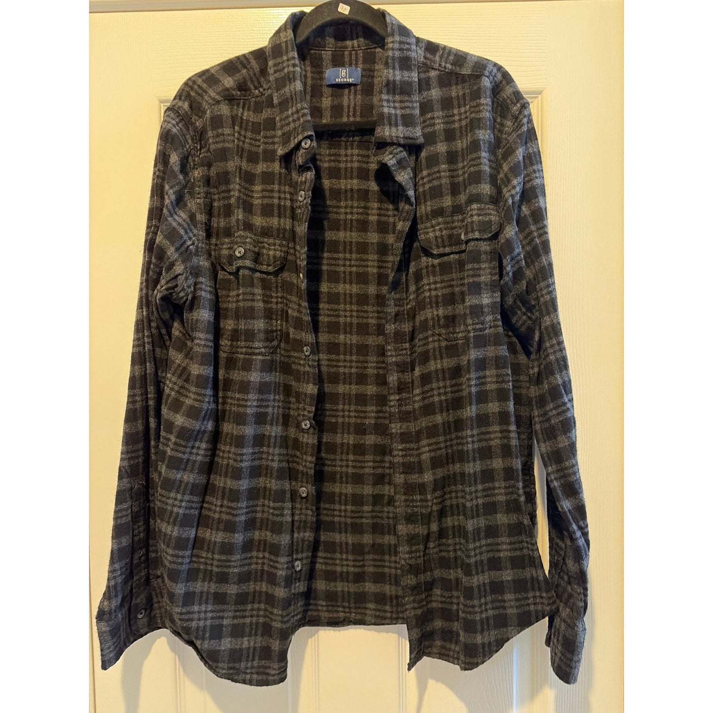 Ghost Face Upcycled Flannel Shirt Unisex X-large XL