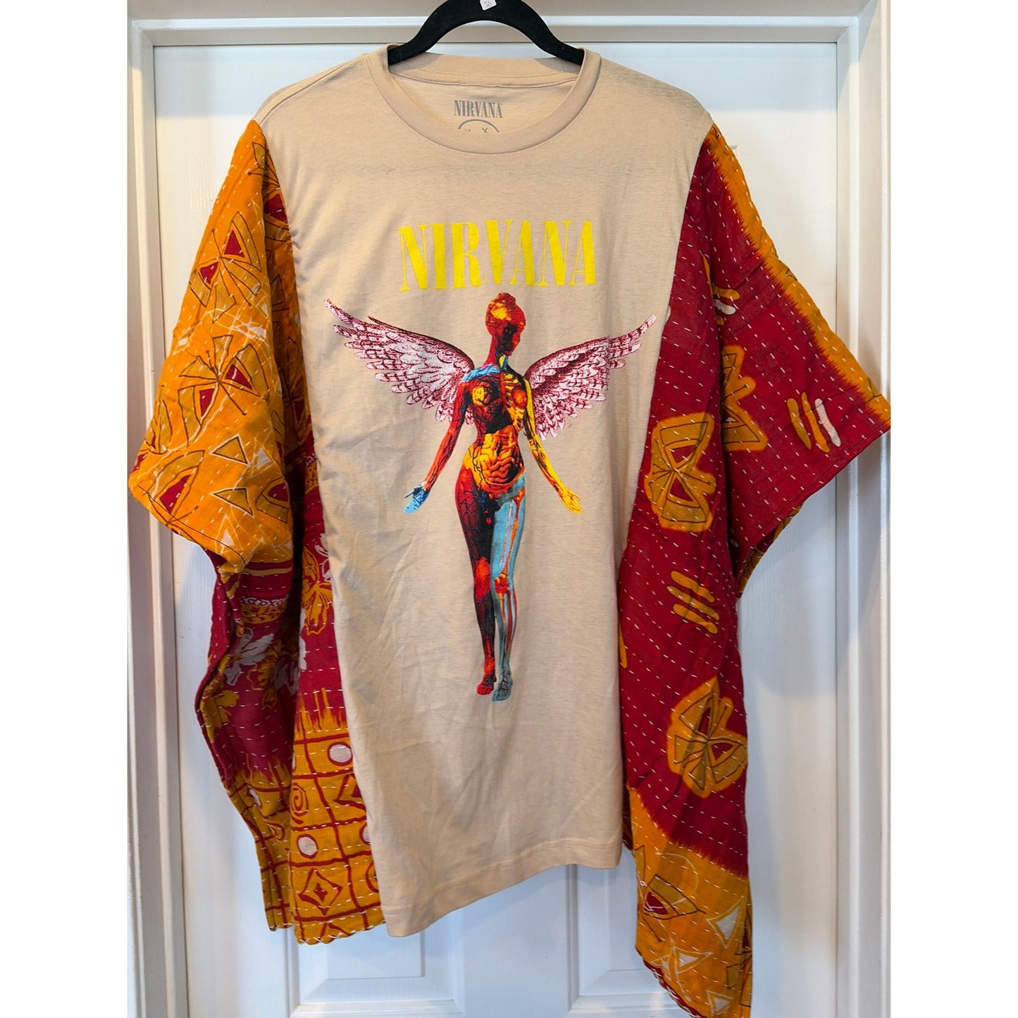 Nirvana Upcycled Kantha Tunic Top Shirt OS Handmade Boho