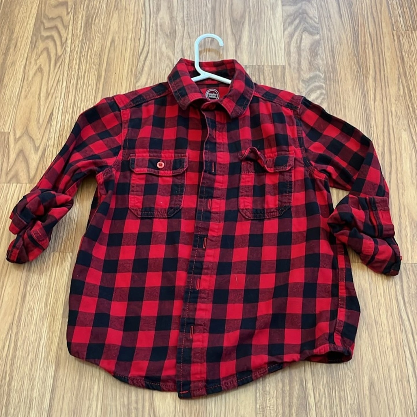 Eat, Drink & be Merry Christmas Flannel Shirt upcycled unisex Size Medium (8)