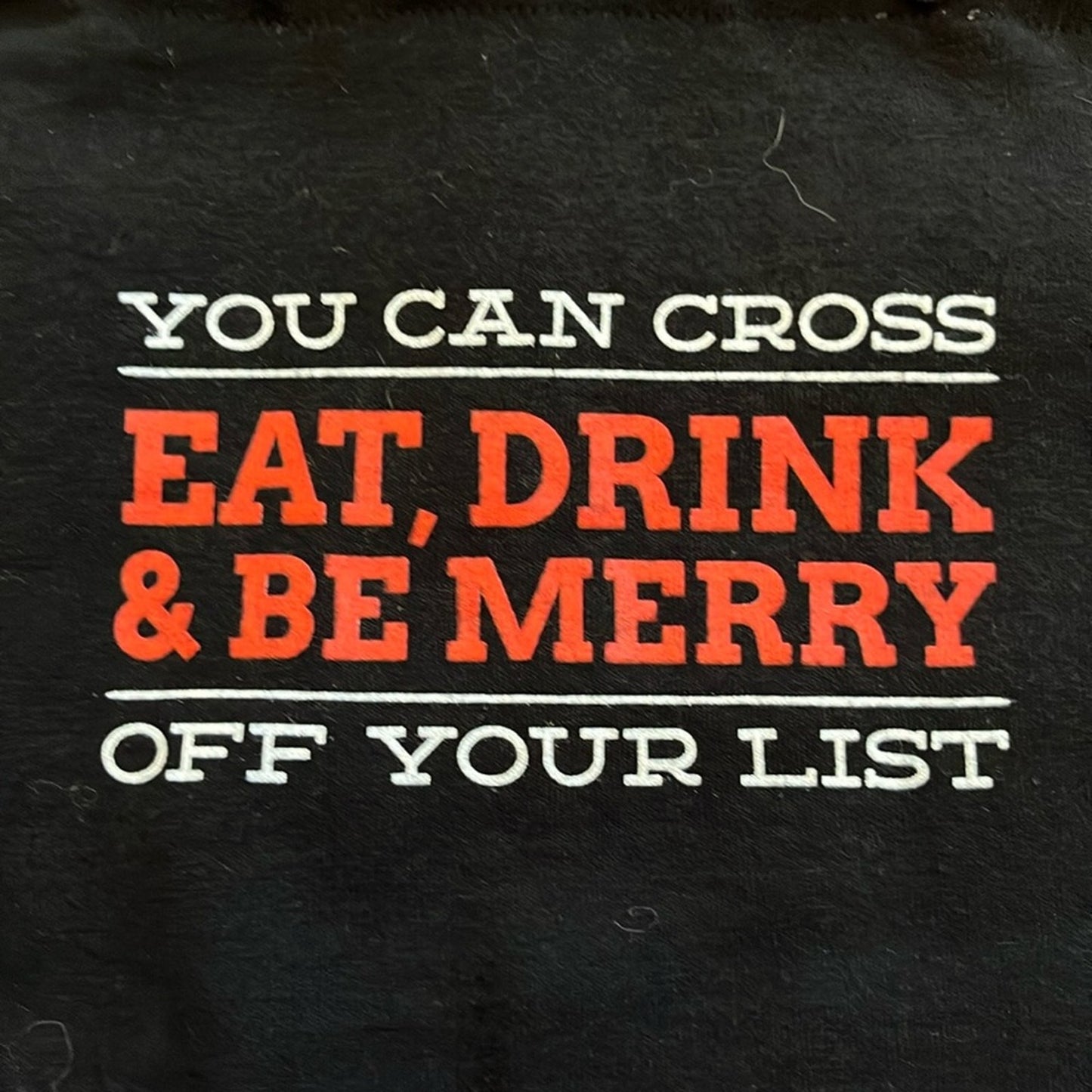 Eat, Drink & be Merry Christmas Flannel Shirt upcycled unisex Size Medium (8)
