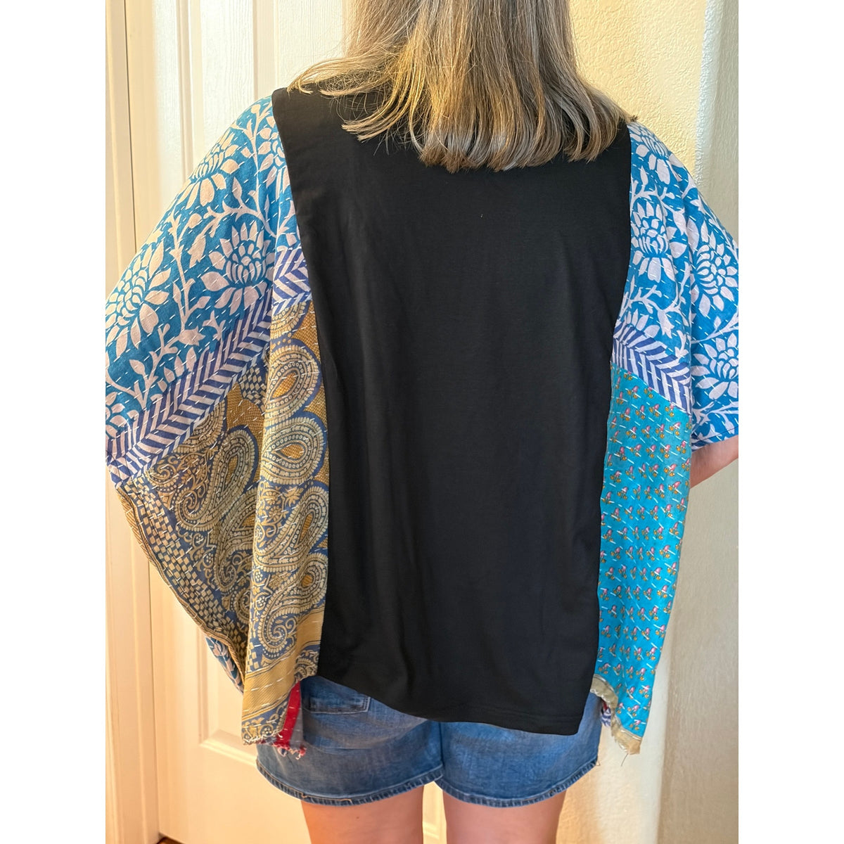 The Smiths Upcycled Kantha Tunic Top Shirt OS Handmade Boho