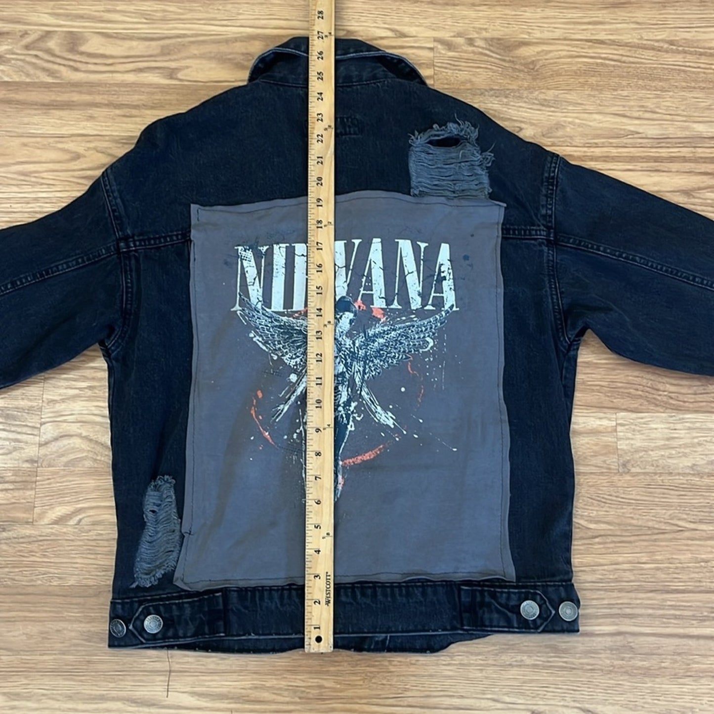 Nirvana Jean Jacket Distressed size x-small XS