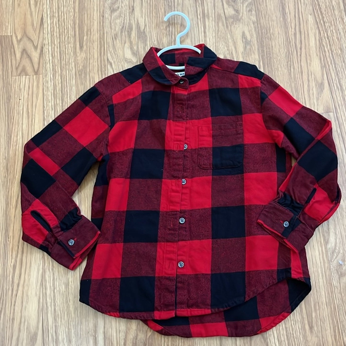 Christmas I'm Feeling Jaw-ly Shark Flannel Shirt upcycled unisex Medium ( 8 )