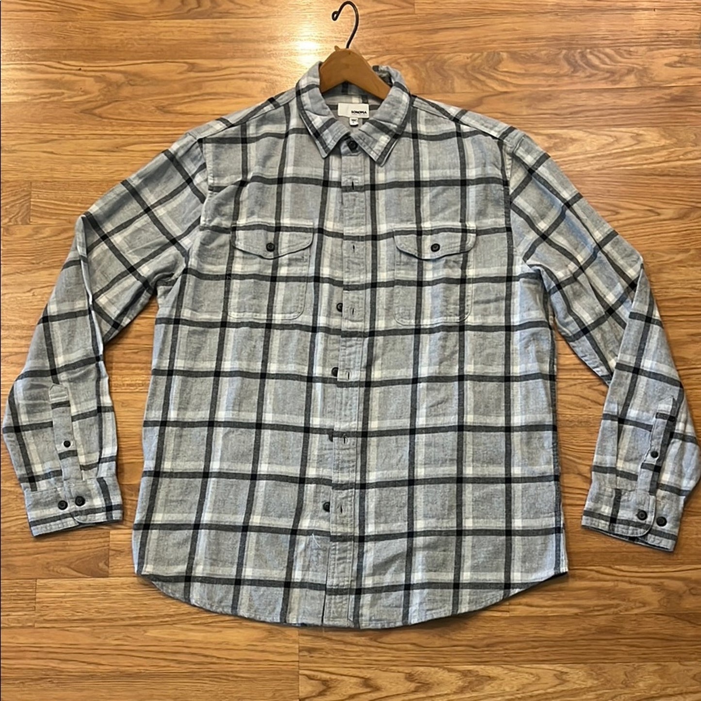 Beatles Upcycled Flannel Shirt unisex Size Large L