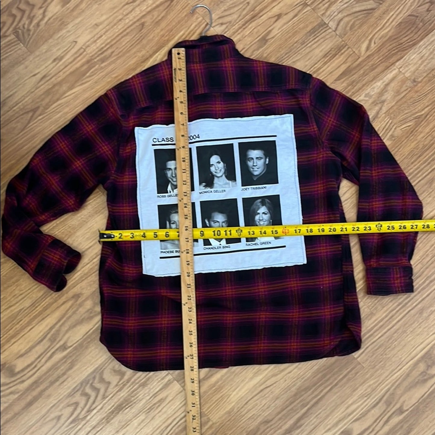 Friends TY Show Upcycled Flannel Shirt Handmade Unisex Size Medium M