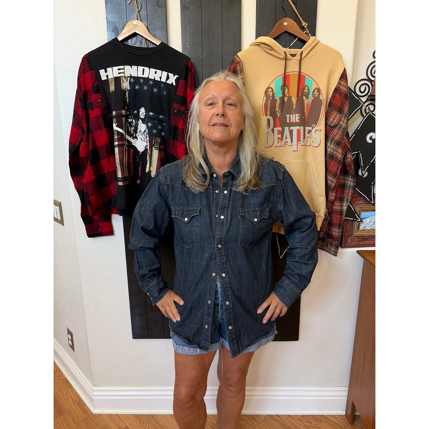 NFL Dallas Cowboys Upcycled Levi's Jean Shirt Unisex Size