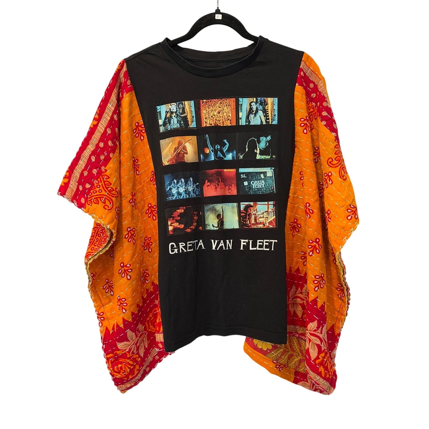 Greta van Fleet Upcycled Kantha Tunic Top Shirt OS Handmade Boho
