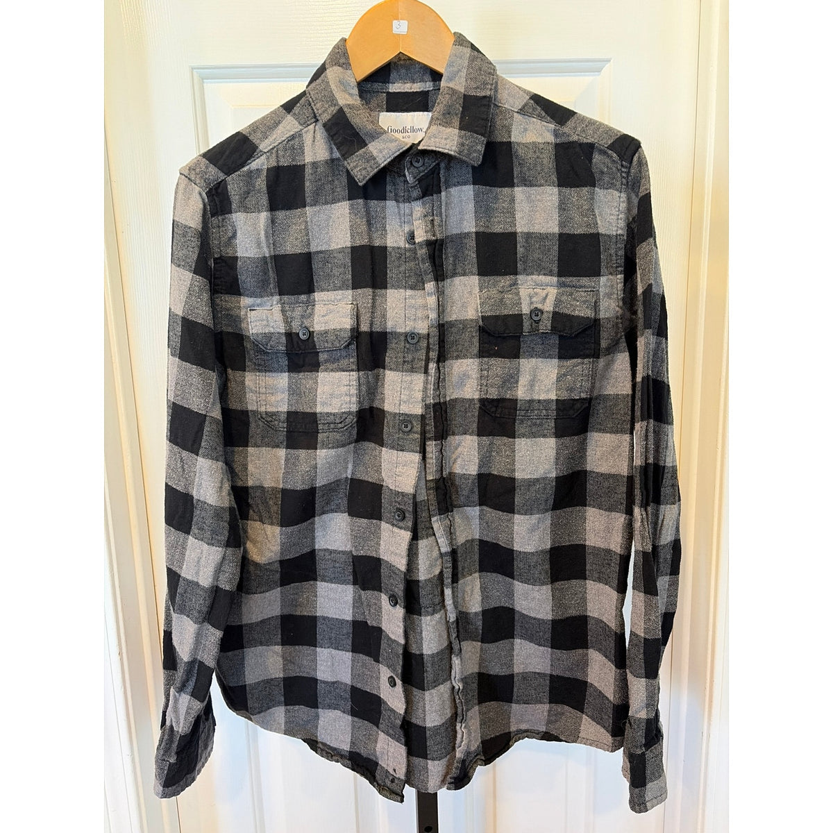 Pitbull Upcycled Flannel Shirt Unisex Size Medium M