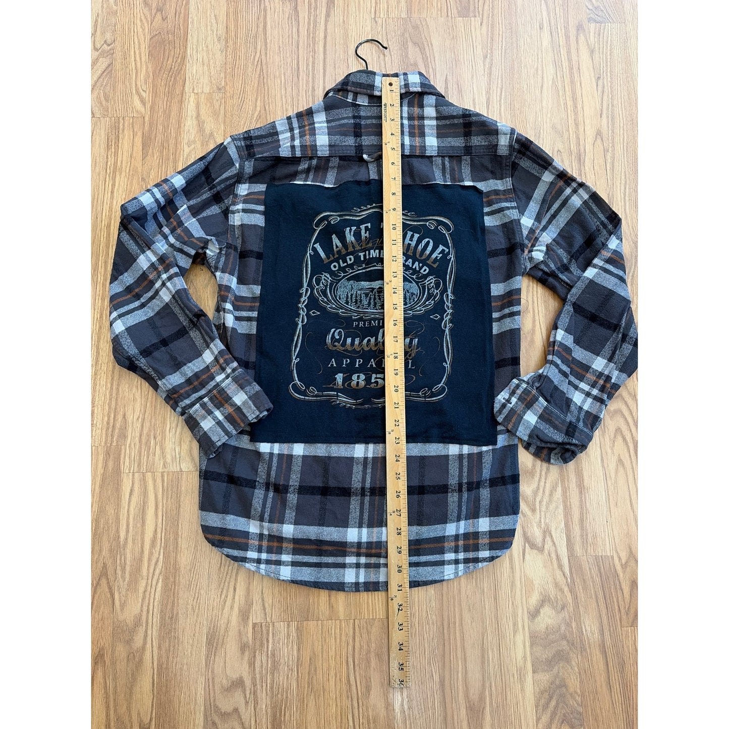 Lake Tahoe Upcycled Flannel Flannel Shirt Unisex Size Medium M