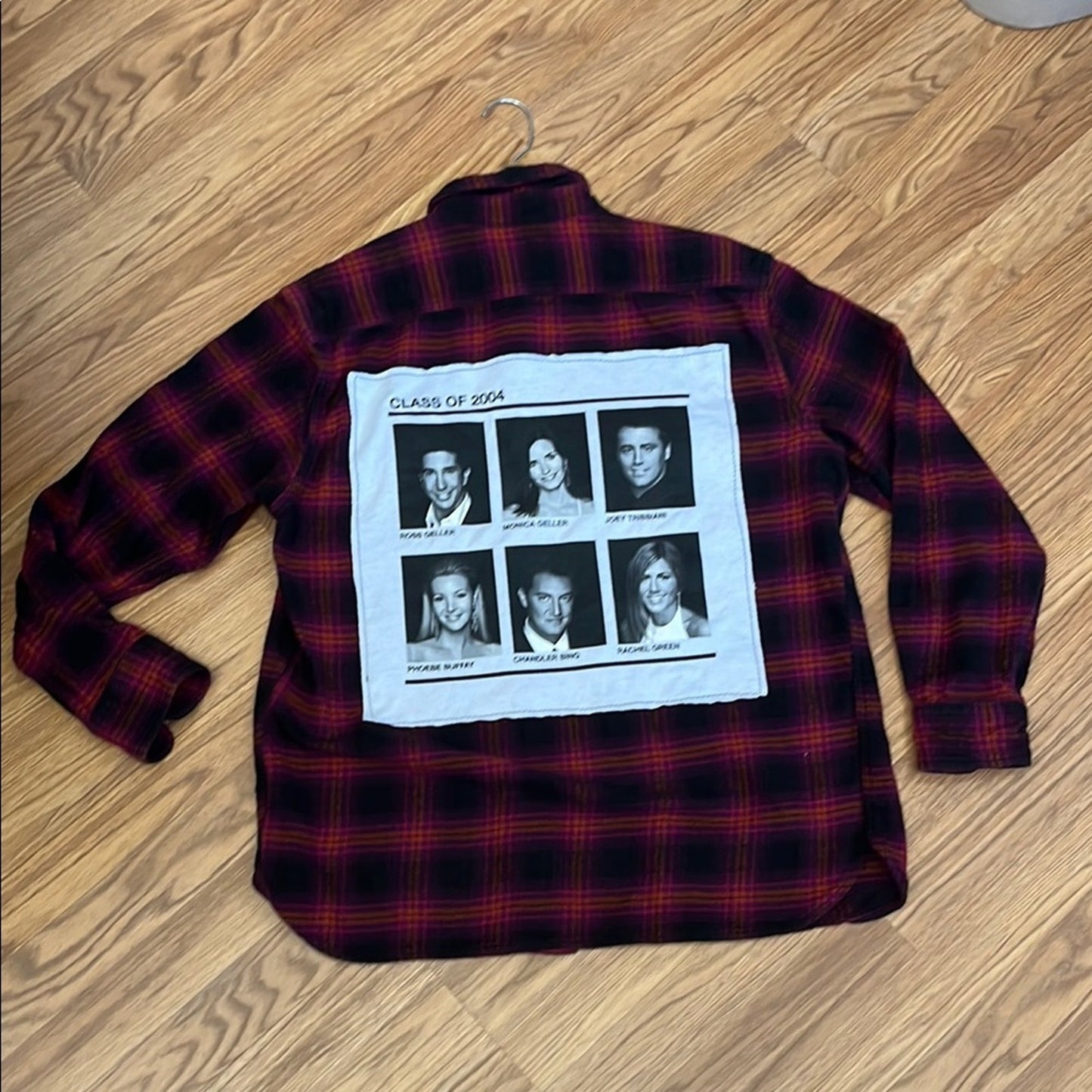 Friends TY Show Upcycled Flannel Shirt Handmade Unisex Size Medium M