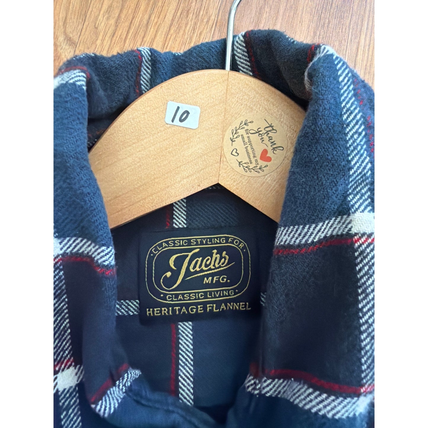 In n Out Upcycled Flannel Shirt Unisex Size XL X-large