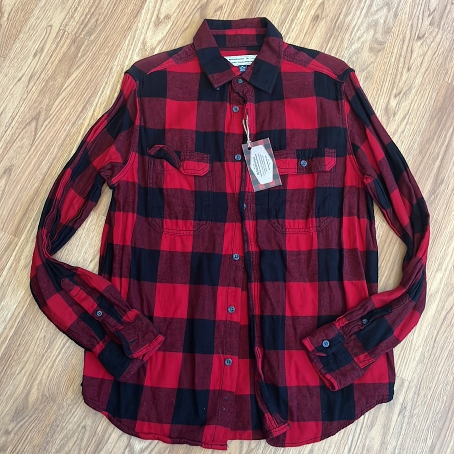 Chapman University Flannel Shirt upcycled one of a kind size Medium unisex