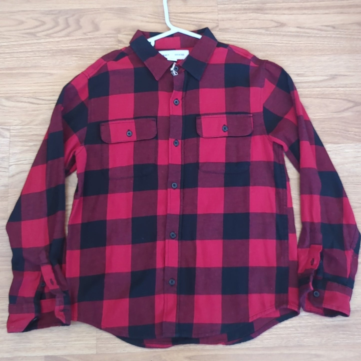 Christmas Santa Flannel Shirt upcycled unisex Size Large