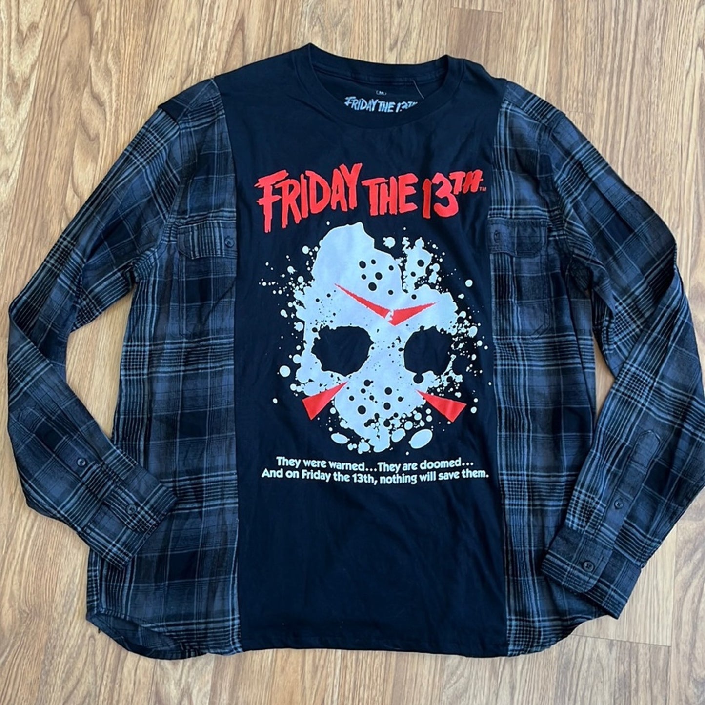 Friday the 13th Halloween Flannel Shirt Sweatshirt unisex one size