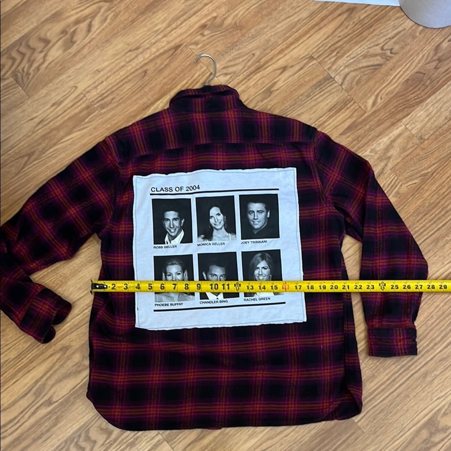 Friends TY Show Upcycled Flannel Shirt Handmade Unisex Size Medium M