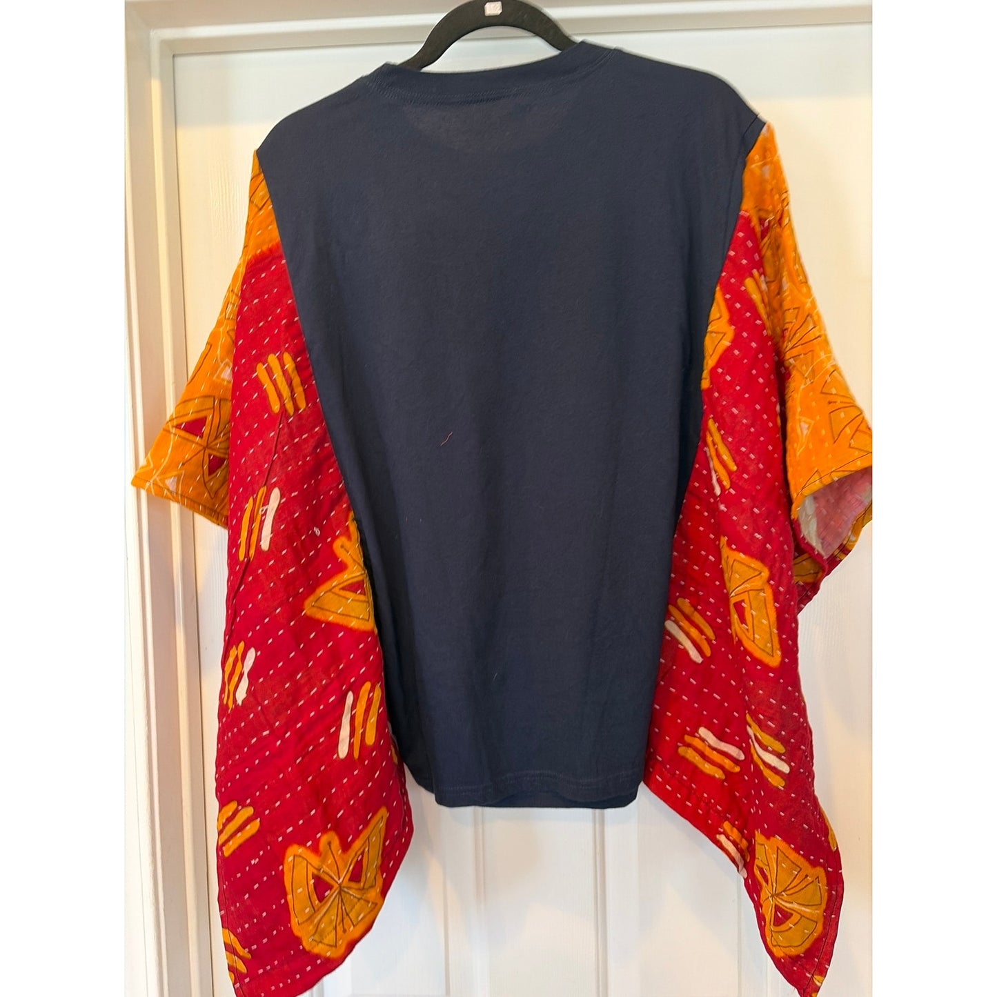 Frida Kahlo Upcycled Kantha Tunic Top Shirt OS Handmade Boho