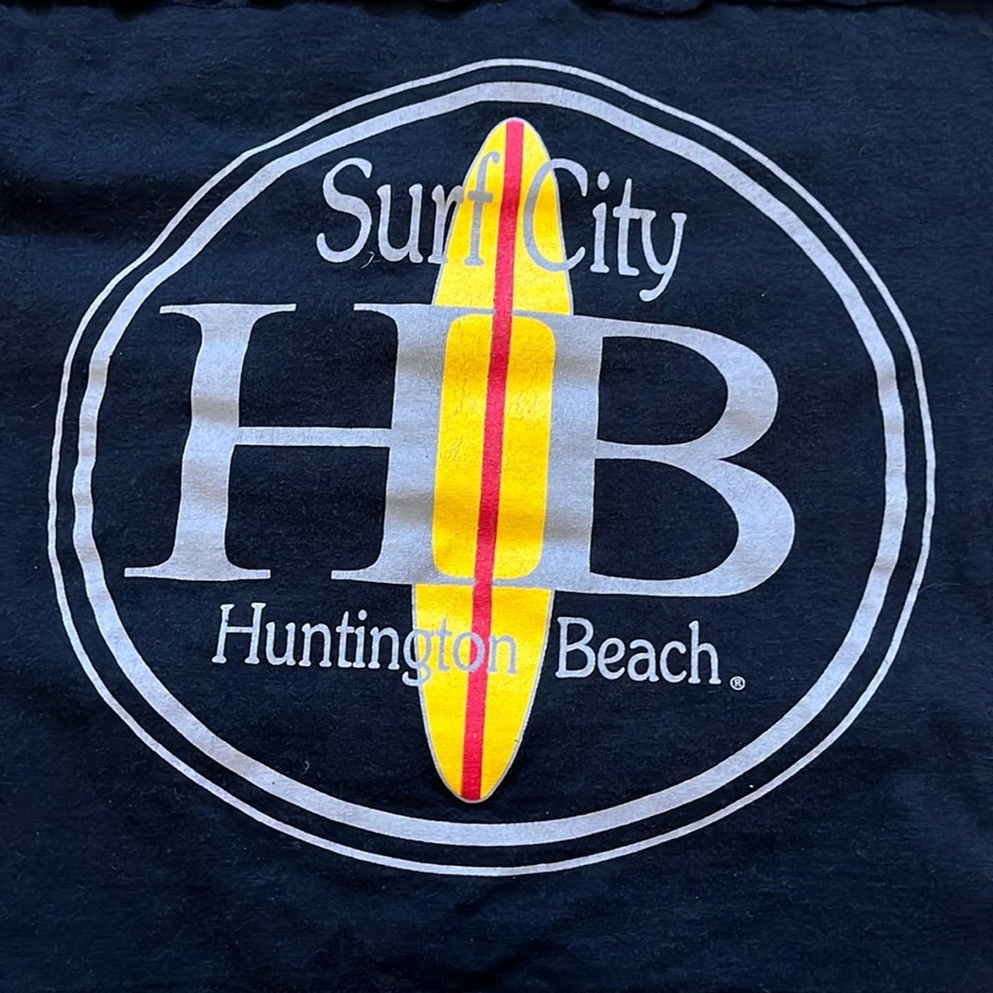 Huntington Beach California Surf City Flannel Shirt upcycled unisex Large