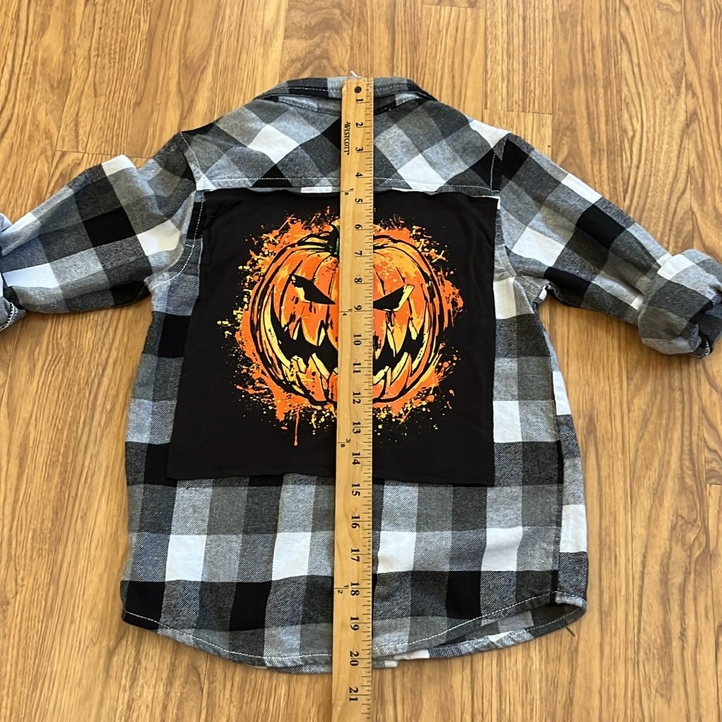 Halloween Pumpkin Flannel Shirt szie 5T unisex