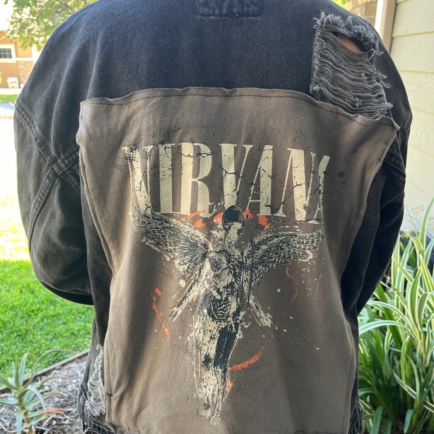 Nirvana Jean Jacket Distressed size x-small XS