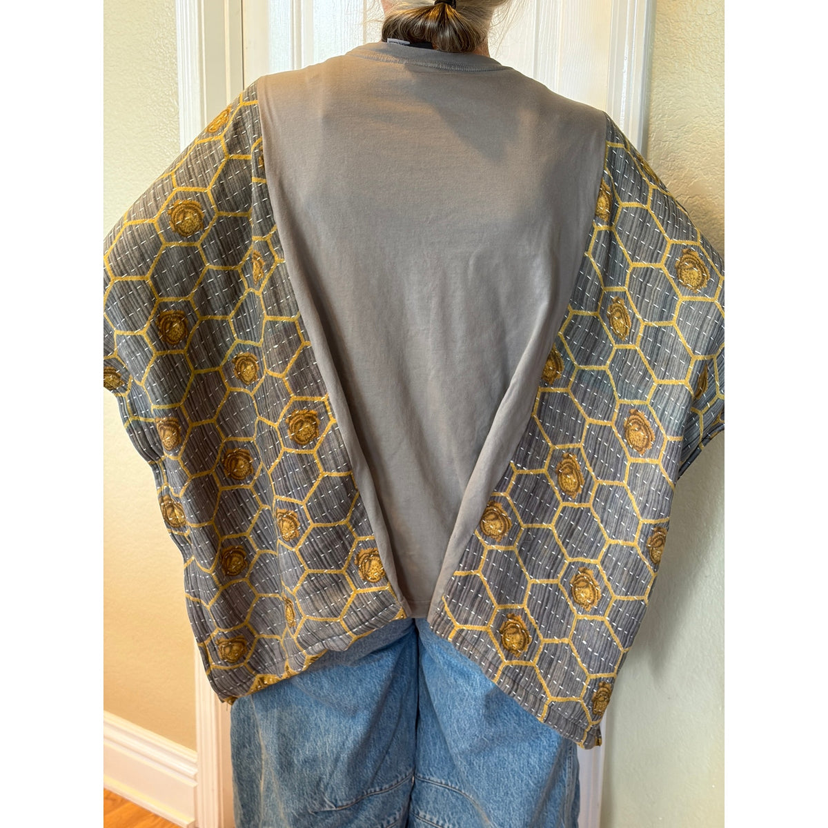 Mickey Minnie Disney Upcycled Kantha Tunic Top Shirt OS