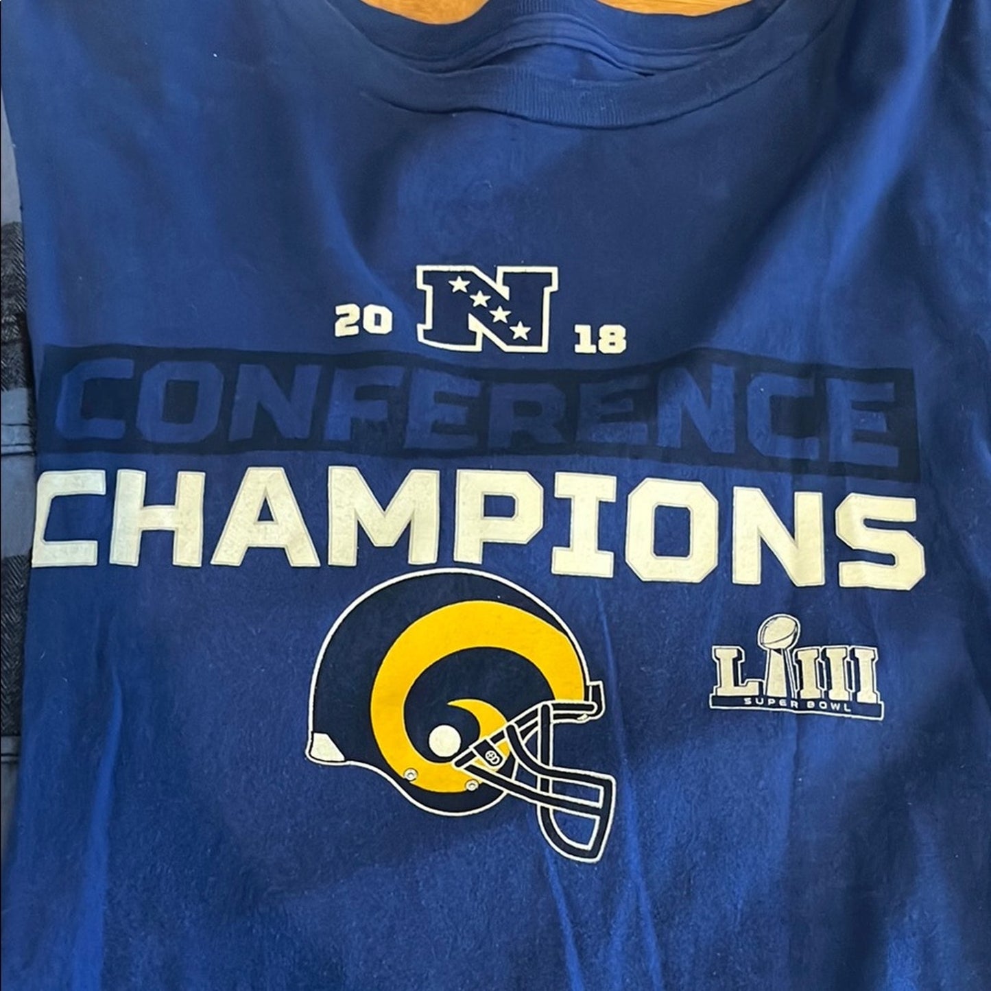 Los Angeles Rams LA Flannel Shirt / Sweatshirt upcycled unisex one size