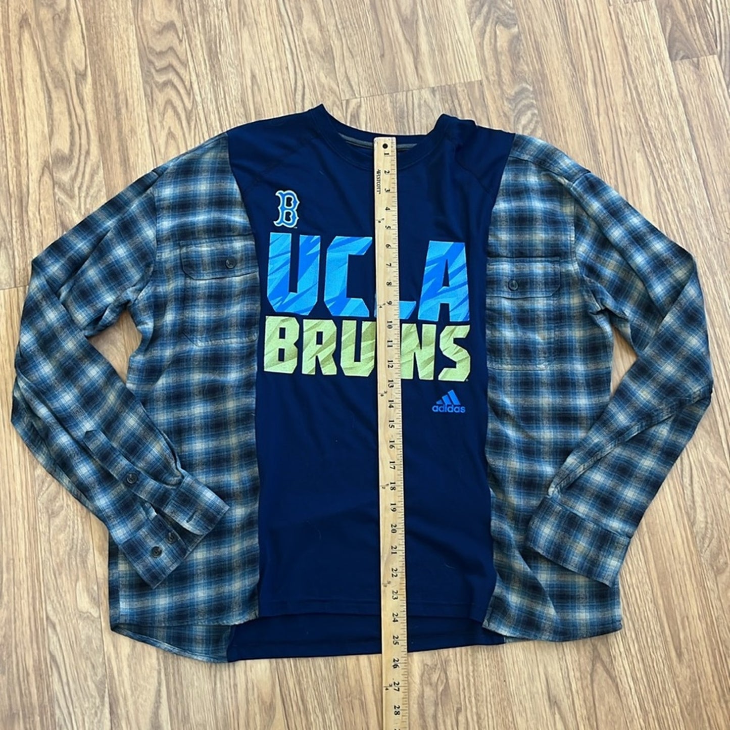 UCLA College Flannel Sweatshirt Shirt Upcycled unisex no Size