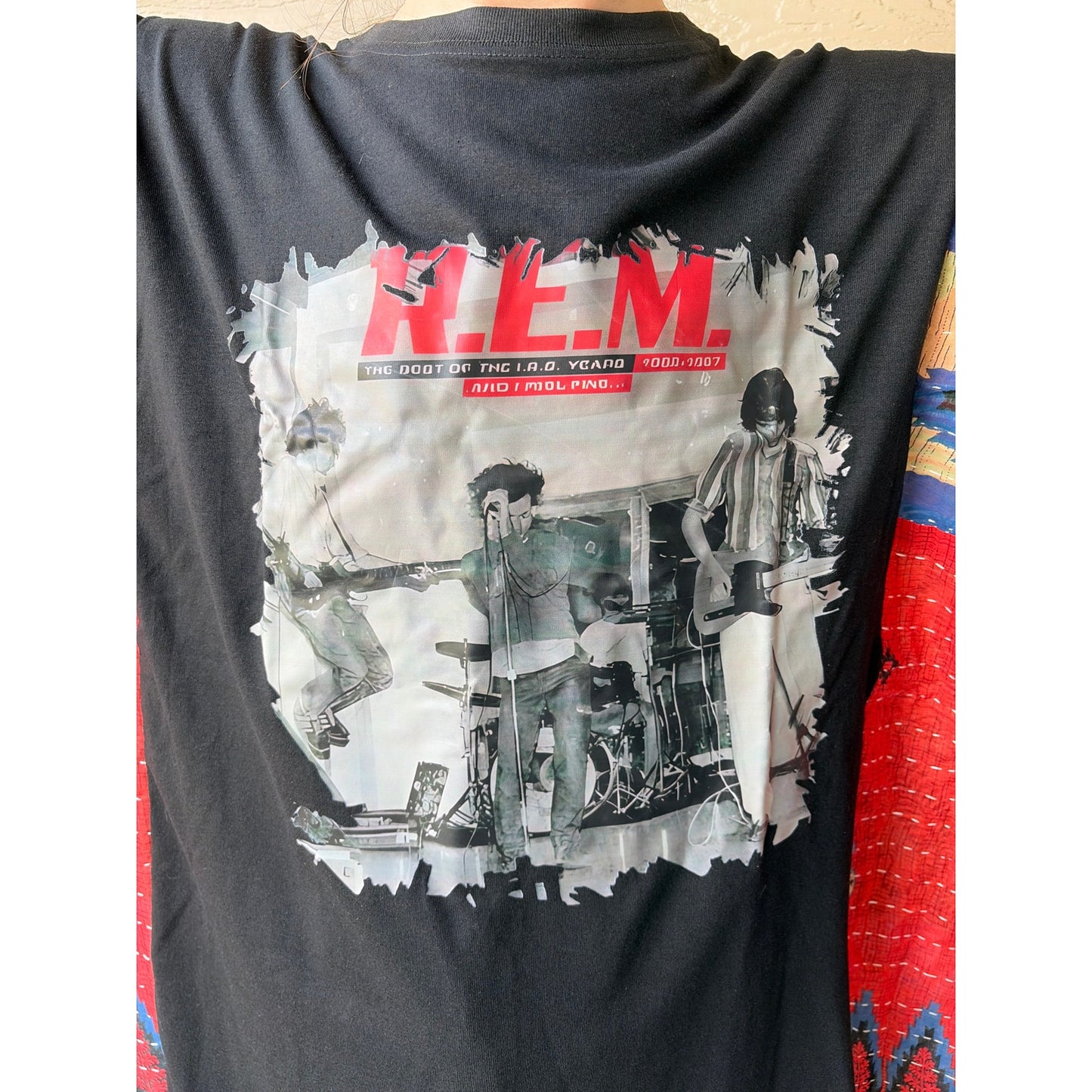 R.E.M. REM Upcycled Kantha Tunic Tops Shirt OS Handmade Boho