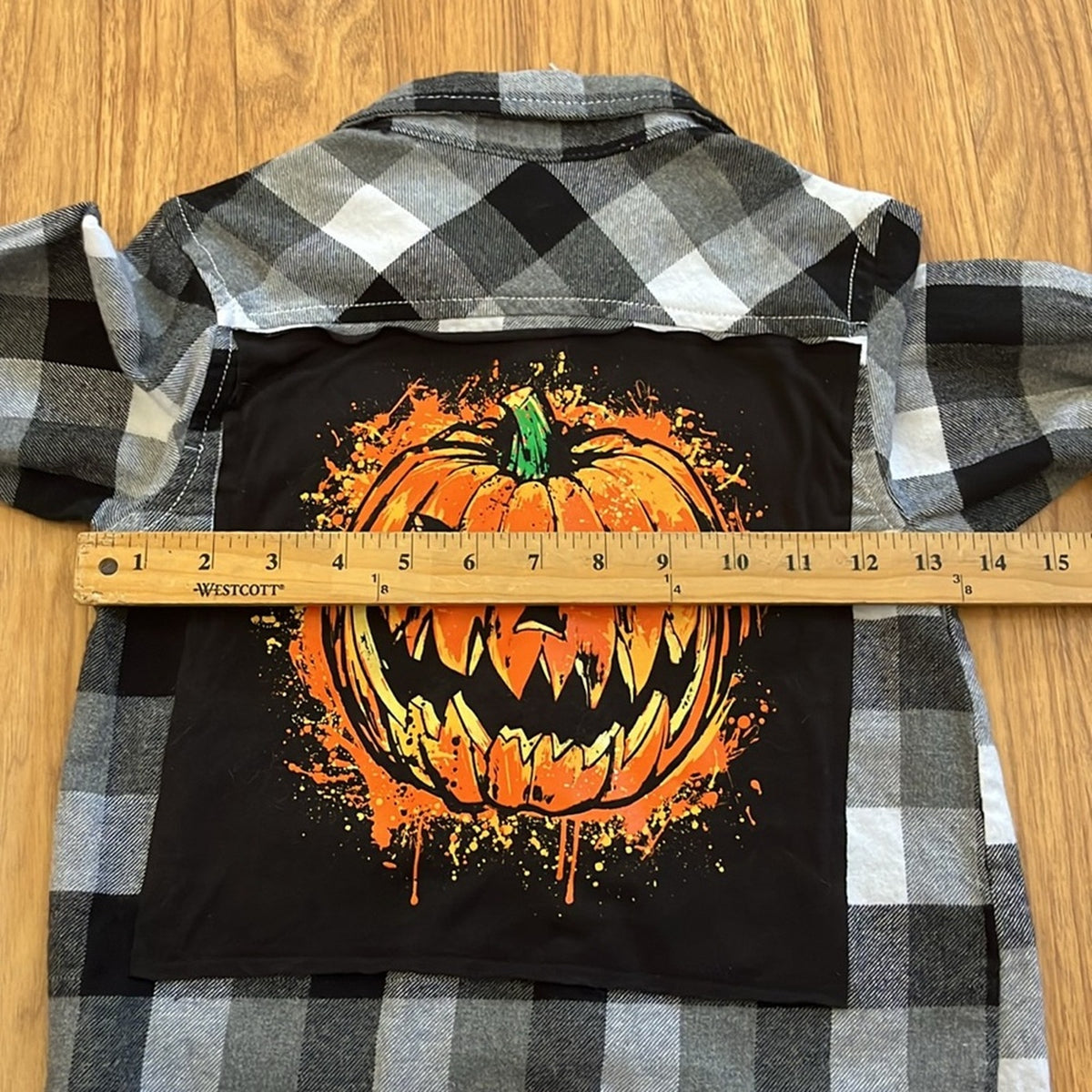 Halloween Pumpkin Flannel Shirt szie 5T unisex