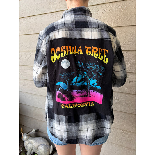 Joshua Tree Upcycled Flannel Shirt Unisex Size Small S