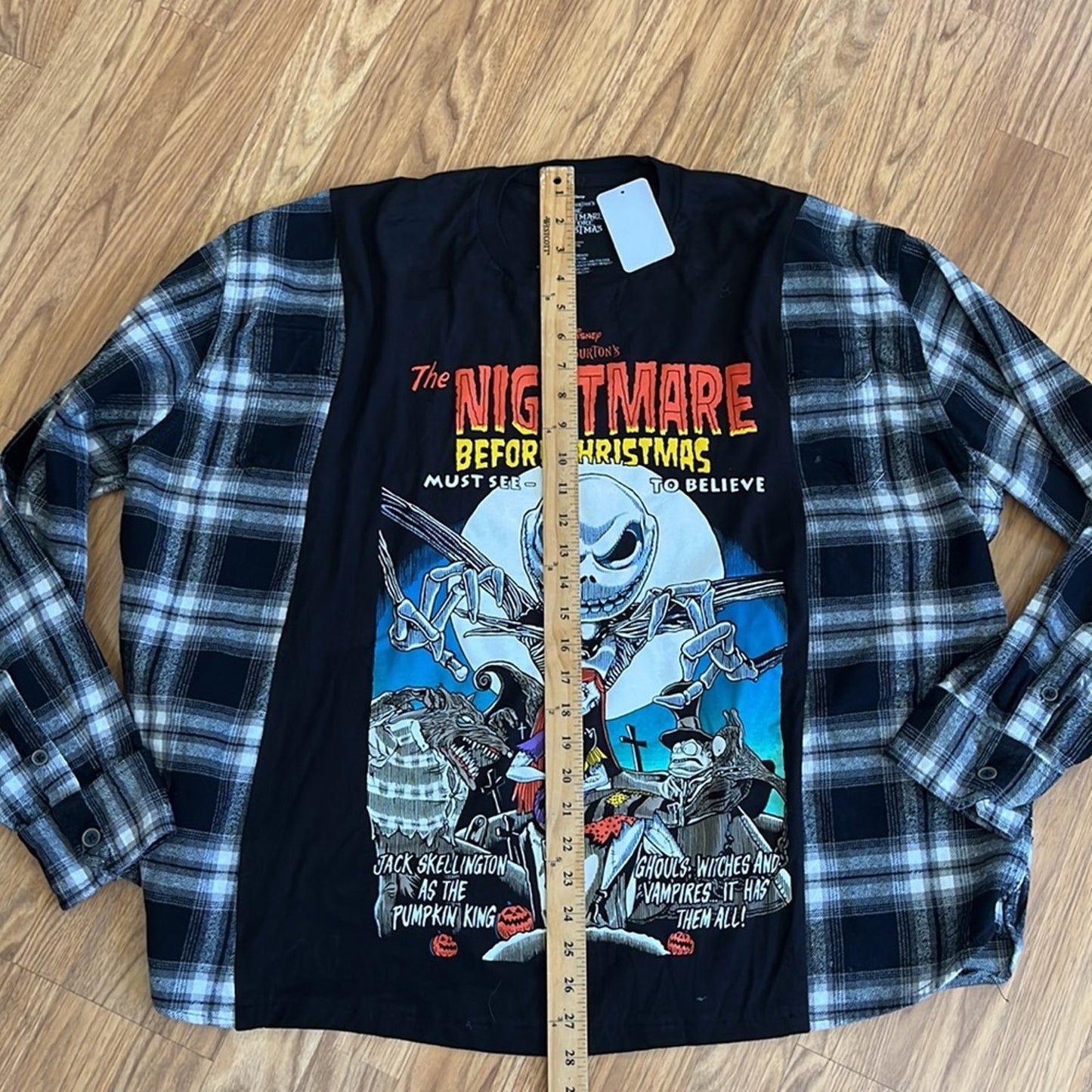 Nightmare before Christmas Flannel Shirt Sweatshirt one size unisex