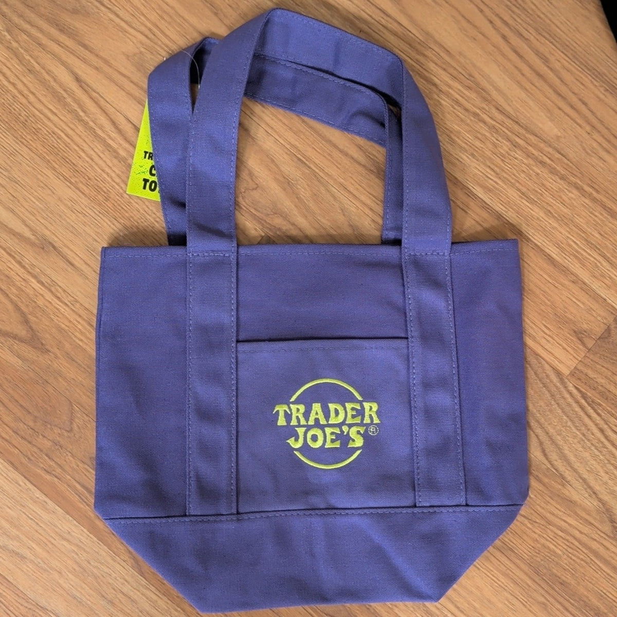 Trader Joe's Halloween Tote Bags Set of 4 Black Orange Purple Green