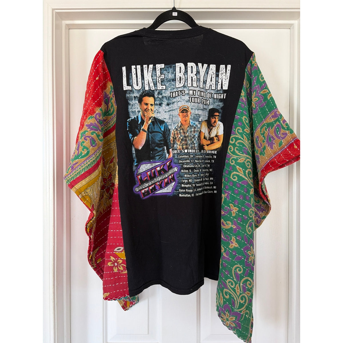 Luke Bryan Upcycled Kantha Tunic Top Shirt OS Handmade Boho