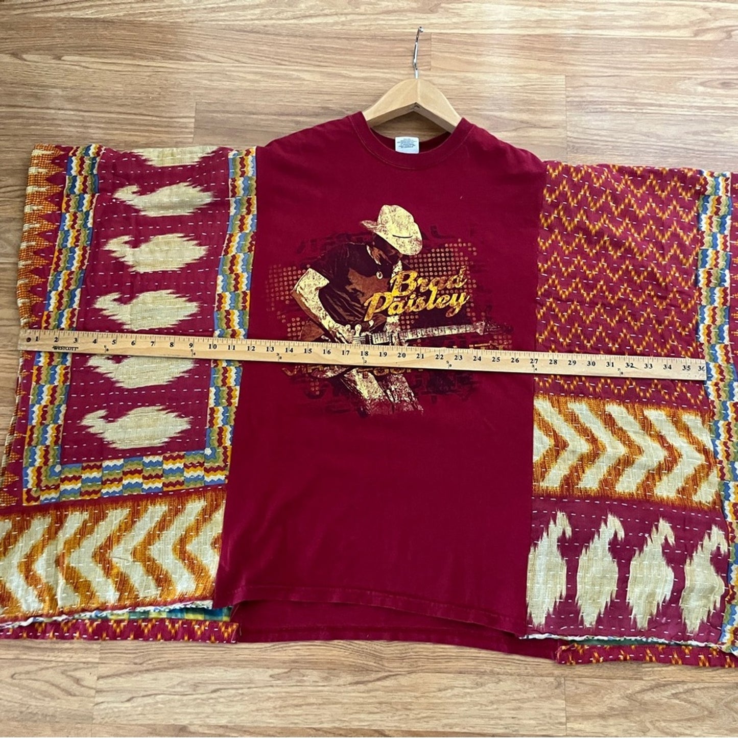 Brad Paisley Upcycled Kantha Tunic Top Shirt OS Handcrafted Bohemian