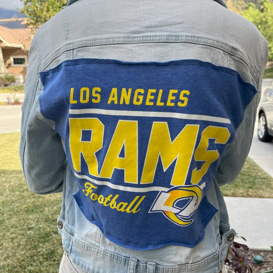 Los Angeles Rams LA Rams Jean Jackets upcycled Euro Size 36 US XS/S