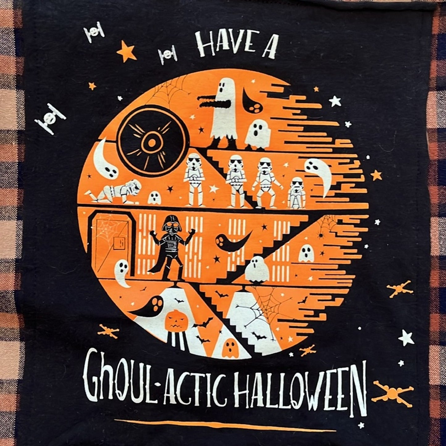 Star Wars Halloween Volcom Flannel Shirt upcycled size 12Y