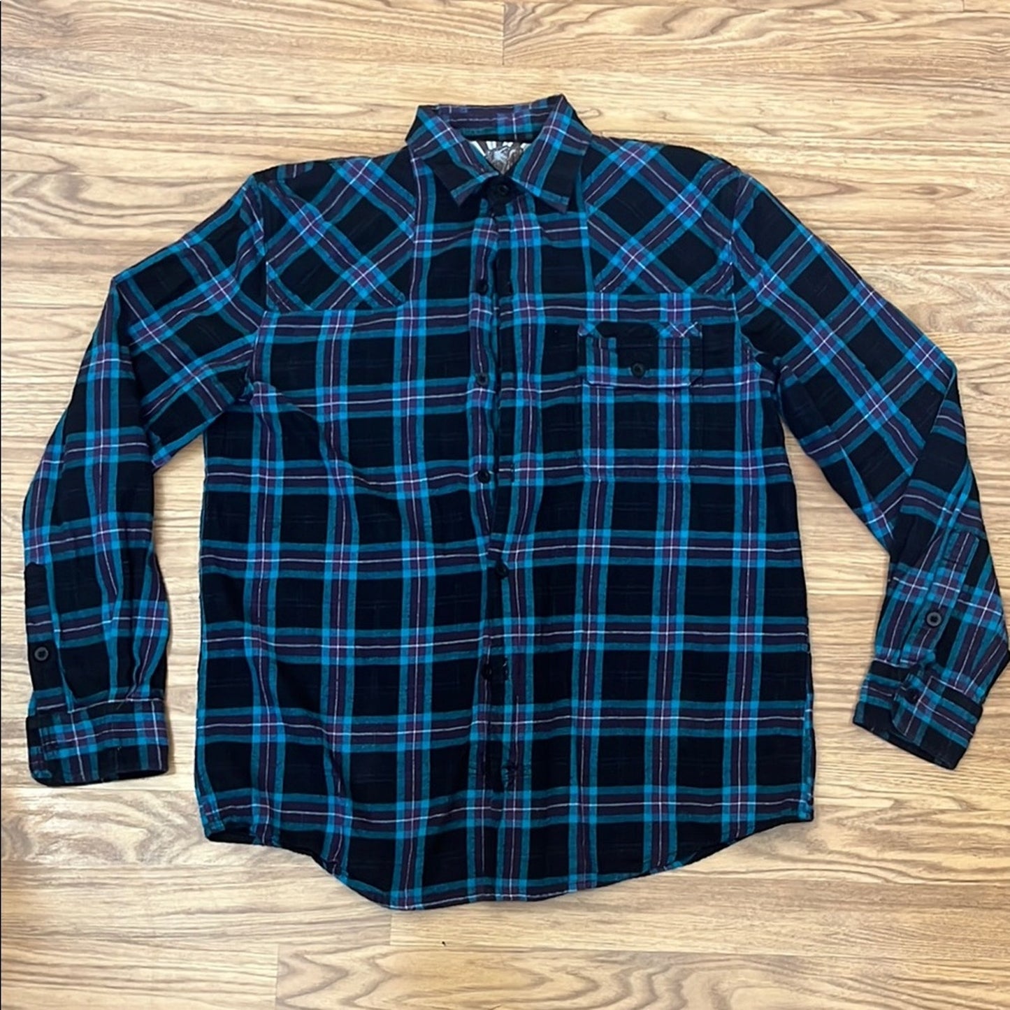 Juice World Upcycled Flannel Shirt Unisex Size Large L