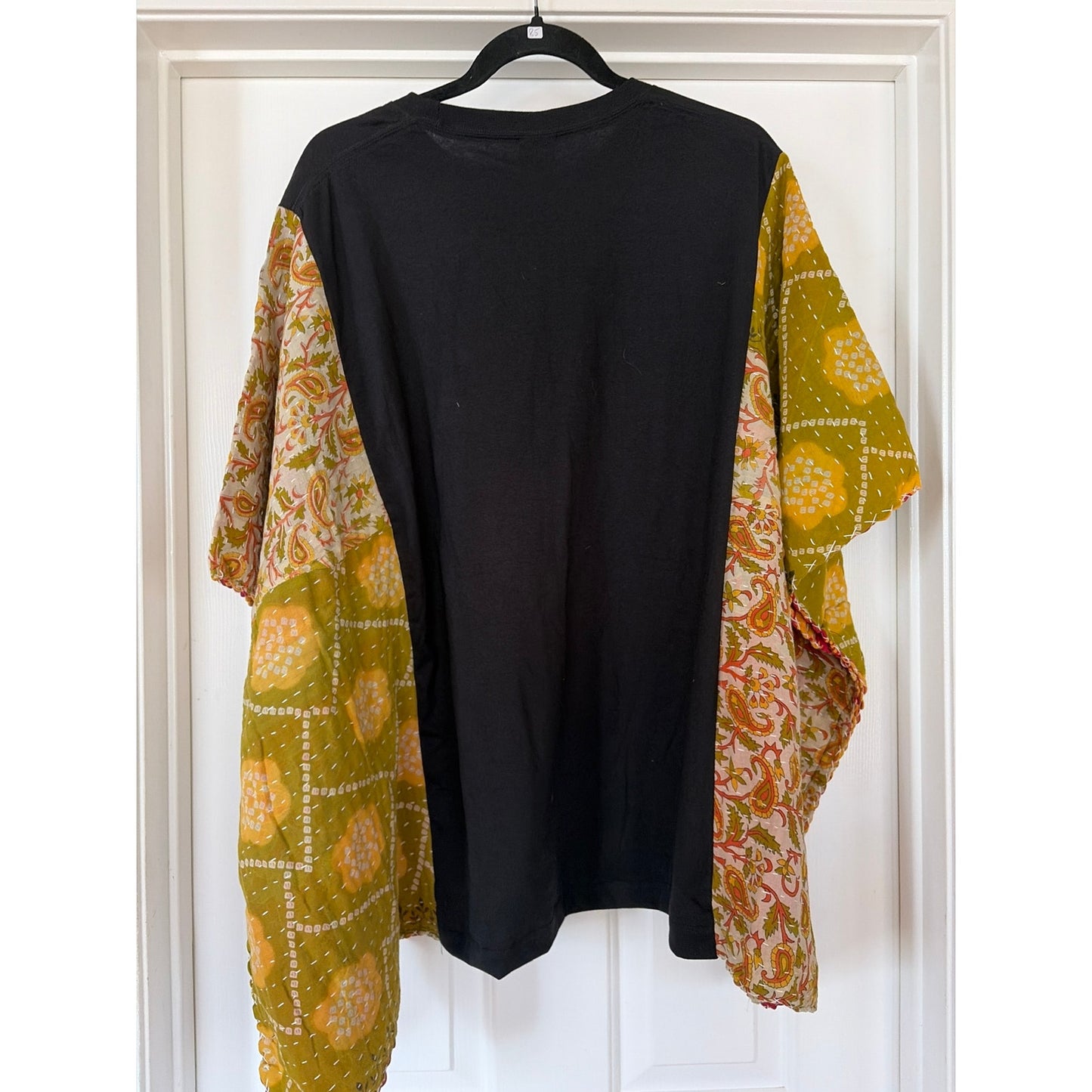 Country Music and Beer Upcycled Kantha Tunic Top Shirt OS Boho